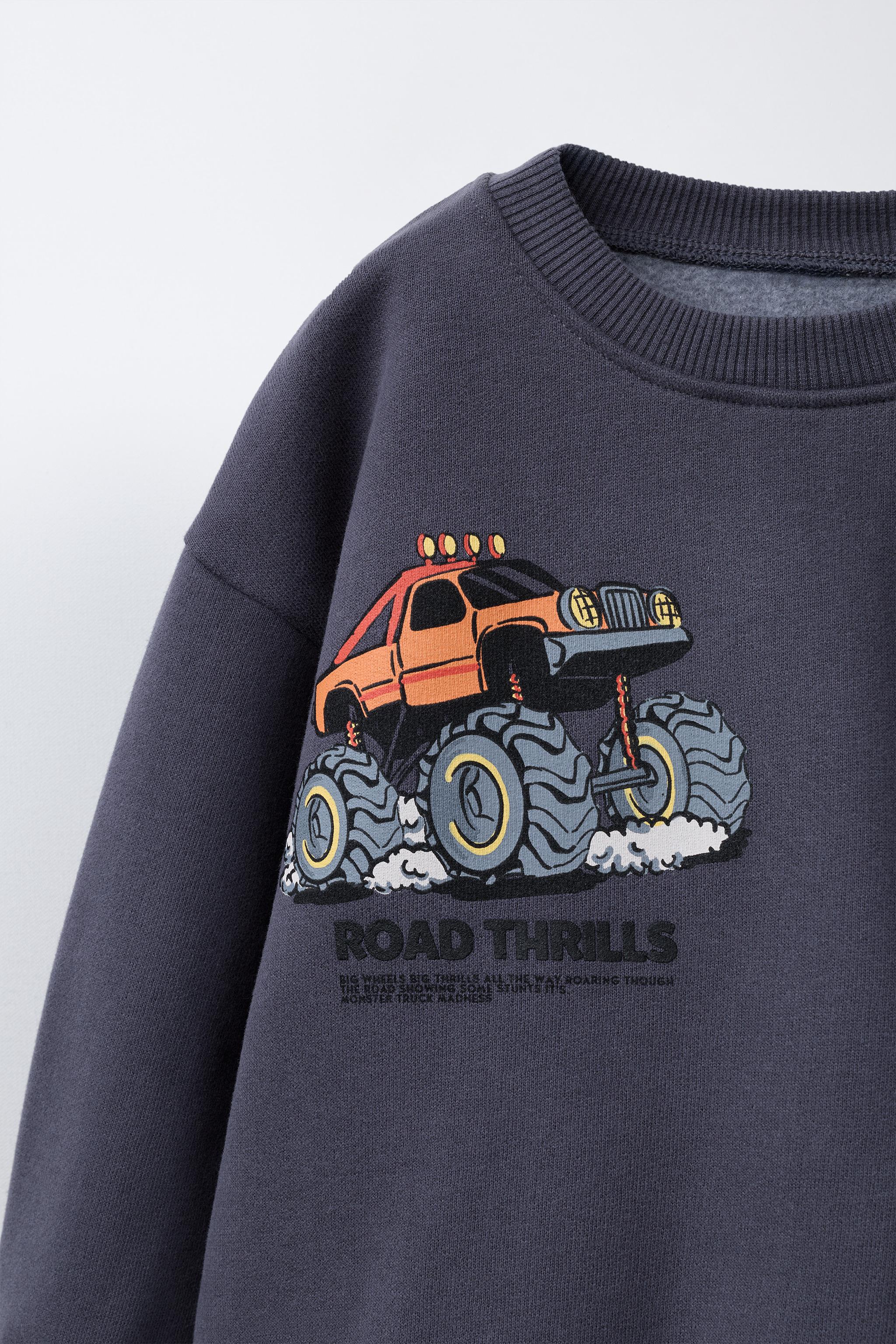 MONSTER TRUCK PRINT SWEATSHIRT